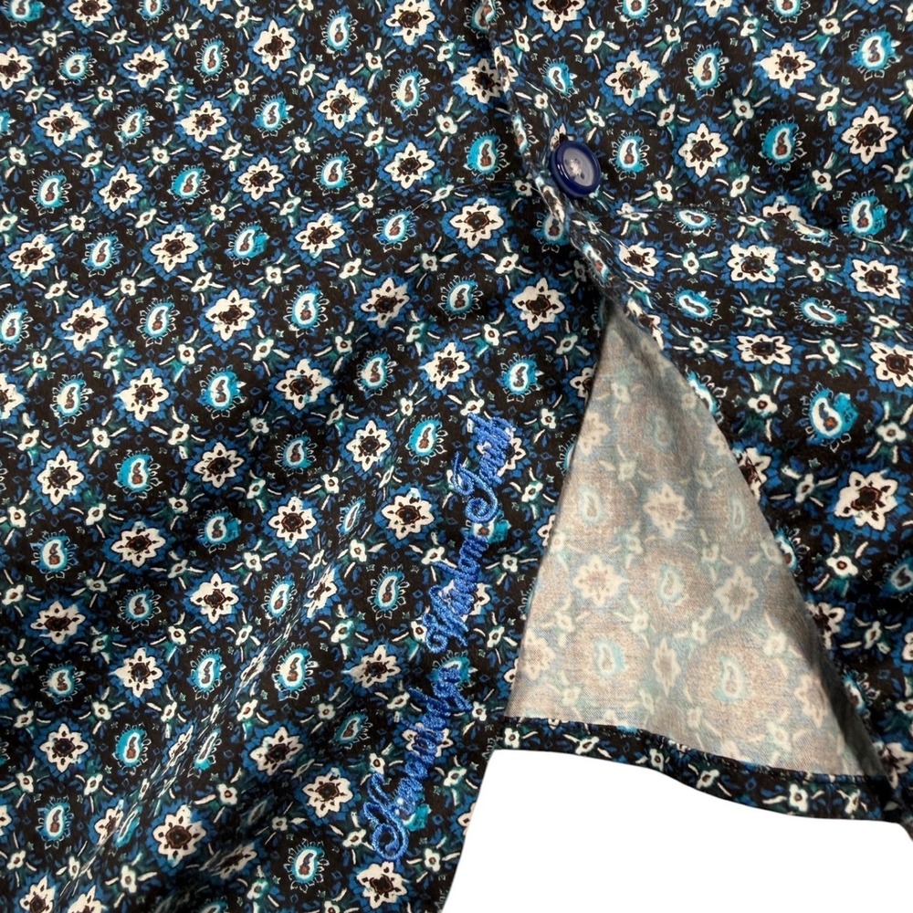 Robert Graham Button Up Shirt Mens 2XL Blue Paisley Medallion Classic Fit LS - Picture 6 of 8